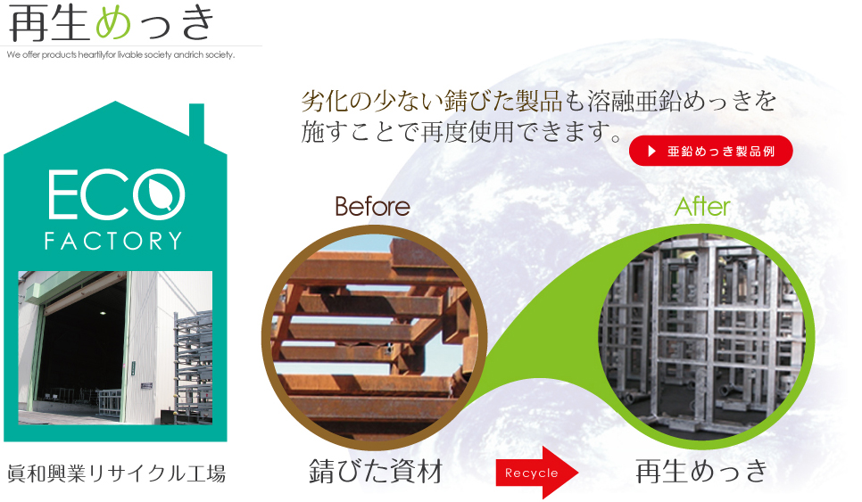 真和興業株式会社-溶融亜鉛メッキならお任せ下さい